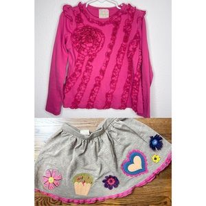 lemon loves lime 2 piece skirt top set